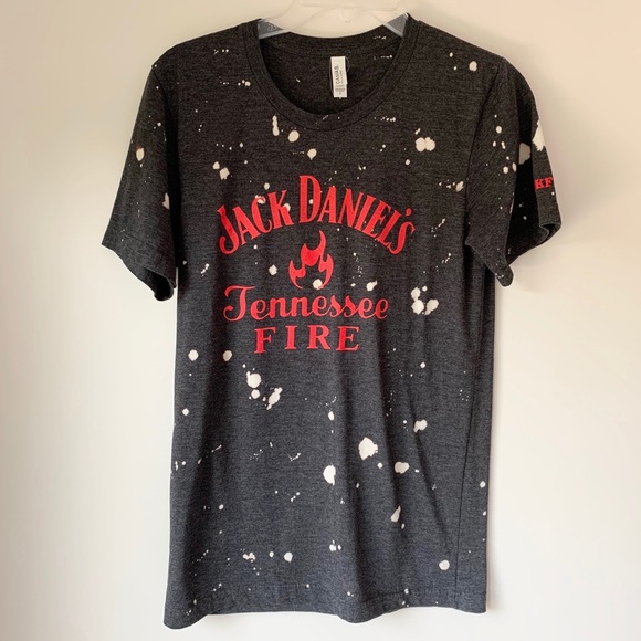 Jack Daniels Tops - Jack Daniel’s Whiskey| Bleached Graphic Tee